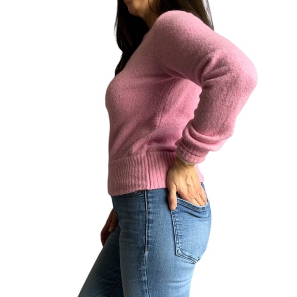 J. Crew women's Wool and Alpaca blend Crewneck Heather Rose/Pink Sweater Size Sm - Picture 8 of 13